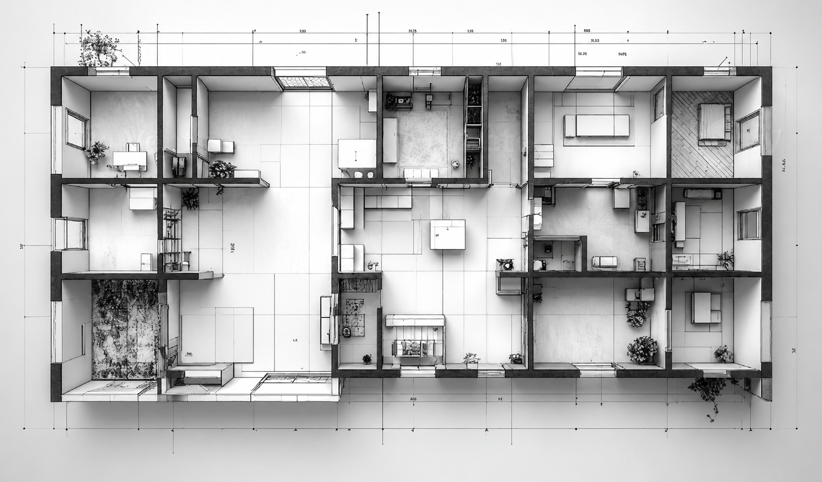 Licencias de construcci&oacute;n en blanco y negro